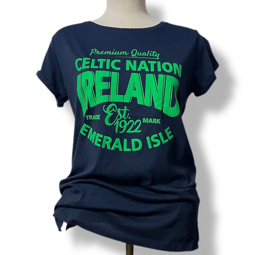 Traditional Craftwear Women's Ireland Celtic Nation Emerald Island T Shirt XL